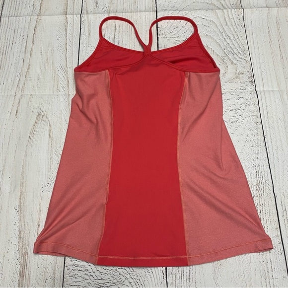 Nike racer back dri fit coral pink lined tank built in sports bra medium - Picture 2 of 10